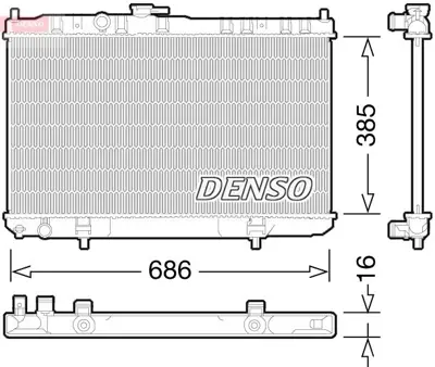 DENSO DRM46034 Engine Cooling 2140095F0C 68751 2140095F0F WG1919755 RB1099 1025443SX 1025444SX R12191 DN2352 2140095F0H