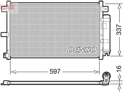 DENSO DCN44001 Condenser NE5161480C DCN44001 43851 AC507000S 105342 350481 814227 27005238 161084 8FC351304741