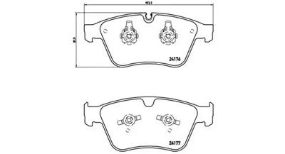 MAGNETI MARELLI 363700450105 Brembo Balata Clas M W164 On 811023065 1644202320 A1644202320 LBP1889 FDB4346 BPA137100 573233JAS PAD1681 573233B 8DB355020031