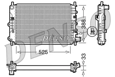 DENSO DRM10025 Engine Cooling 6912239 92AB8005KA 1664039 R92AB8005BB 1668299 730858 6550337 8MK376764001 1664069 QER1111