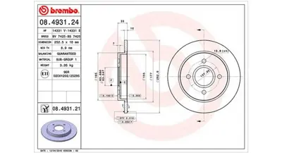 MAGNETI MARELLI 360406024600 Brembo Disk Fiesta V Arka 98AX2M008BB 1073756 7204066 C1BC2M008AB 3573537 1373781 DD593325XC DD633325X 95GJ2A315EC DD323325X