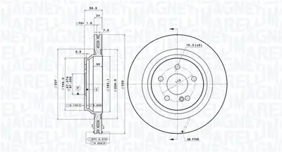 MAGNETI MARELLI 360406125801 Brembo Disk Classe S W221 WD01287 FBD1761 2214230412 26405 V944 6118710 BS7231HB 92160705 400366120 24012402121