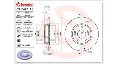 MAGNETI MARELLI 360406165001 Brembo Disk Ioniq Ae On 51712G2100 PBD8770 PRD3129 BG4955C ADG043228 AND7294 BD5140 DIH32 600HH32 DSK3383