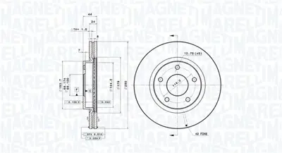 MAGNETI MARELLI 360406120801 Brembo Disk Juke F15 On 402061KA2A 402063DA0AC166 200252652 N01418 60201741SX MFD2154 402061KA3B 60154C FBD231 J3301103