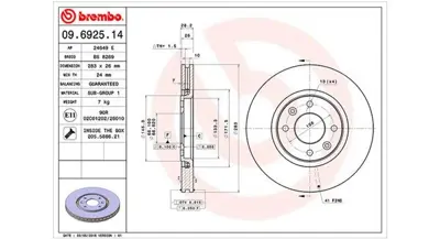 MAGNETI MARELLI 360406040700 Brembo Disk Xantia X1, X2 On 52518 4246L8 562019JC 648610 PCD13492 142151 812028108 815272732 9692510 BG2872