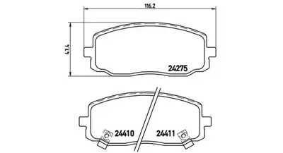MAGNETI MARELLI 363700430032 Brembo Balata I 10 On 5810102A10 GDB3377 RA09170 1617267680 PE09170 223426 5810105A10 986494155 605829 121138