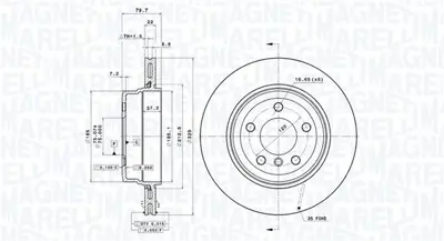 MAGNETI MARELLI 360406004501 Brembo Disk X3 E83 Arka 8DD355112241 34213332217 92141603 150343252 BBD5136 8DD355112251 311565 3413332217 DDF12971 812011170C