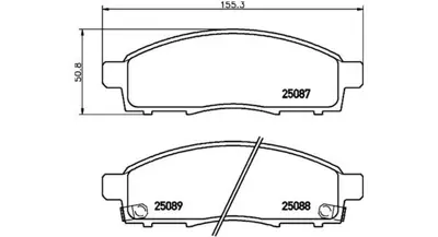 MAGNETI MARELLI 363700456102 Brembo Balata Delica D3 On AY040NS141 JCP4023 GDB3502 PA128AF 2207911 402B0681 J3601030 50128 MDB3096 88BSX