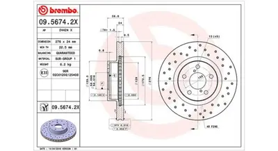 MAGNETI MARELLI 360406045402 Brembo Disk Brz 26300AE050 B1G22401451 34155210013PD 8DD355106341 231461C 671510 DDF679 HPD783 USR729 J3307017