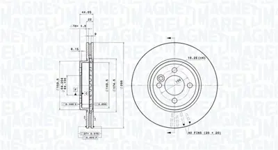 MAGNETI MARELLI 360406090701 Brembo Disk Mini R56 24032202481 34116774985 BG4146C 197074 1815201582 17865 32074 34116858651 986479437 DDF1617C