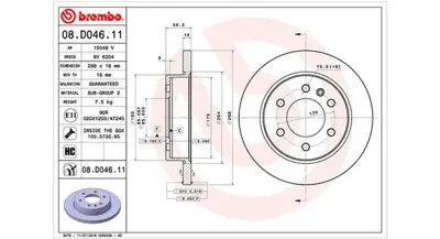 MAGNETI MARELLI 360406165401 Brembo Disk Sprinter 3,5t Arka 9104232100 56010 ADBP430099 BBD5581 8D04611 18787 8DD355131831 A9104232100 A910423210007 355131831