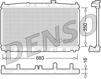 DENSO DRM40032 Engine Cooling HD2288 53094 19010RBJ014 551670A9 19010RBJ004 107723 M0130060 DRM40032 9001160 25002288