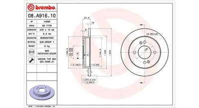 MAGNETI MARELLI 360406080400 Brembo Disk İ10 I Pa Arka 5841107300 92147200 5841107500 6048014 24011003241 54472 K106023 BBD4529 DSK2496 ADG04396
