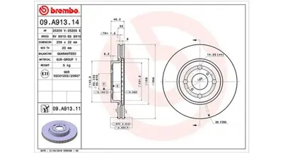 MAGNETI MARELLI 360406094500 Brembo Disk Charade Viii 435120D060 9A91314 D1722 24012202401 2045115 TOY178 BR9481C BR9481 MDC1832 ADC01133V