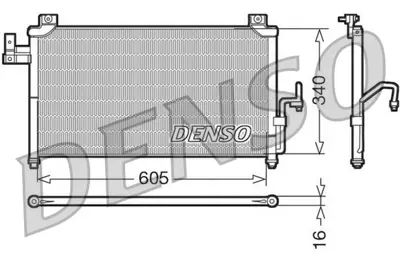 DENSO DCN44005 Condenser AC327000S B25SF61480 27005159 43032 C10061480 MZ5159 94742 QCN48D 35356 C10061480A