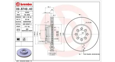 MAGNETI MARELLI 360406124800 Brembo Disk Sprinter 5-T 9054210012 CVD650 BBD5298 MNE1106 93150300 31101926490 24012601441 231131C 6062505 235241