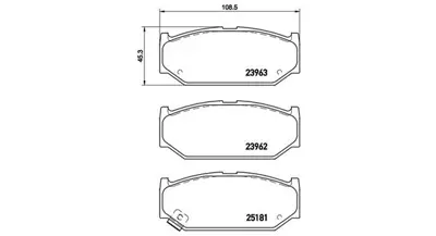 MAGNETI MARELLI 363700479023 Brembo Balata Delica D2 Mb1 On 5581057K00 MS9529 5581071L02 5581063J01 5581071L00 AY040SU010 5581057K01 MDB3149 FDB4705 5581063J00