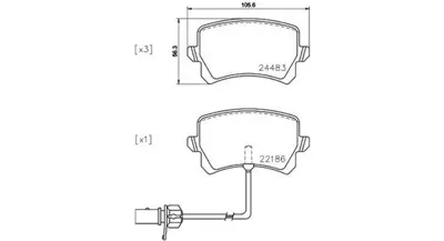 MAGNETI MARELLI 363700485142 Brembo Balata Q3 8ub,8ug Arka 8U0698451D RB1857203 35132 2208061 986494814 8221 MDB3777 P85142 5SP2079 8DB355023031