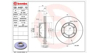 MAGNETI MARELLI 360406042500 Brembo Disk Master I  T On 5000388057 186210 800116 DI844811 1401424 BG2286 1815203907 BS7883 MDC290 R1091V