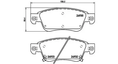MAGNETI MARELLI 363700456080 Brembo Balata Ex On PA162AF AY040NS131 SP1478 D1060JK00B NP2056 N3601102 HP5212 P56080 8DB355020061 D1060JK000