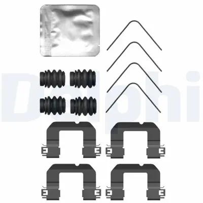 DELPHI LX0735 Fren Balata Montaj Takimi LX0735 1090102 82553400 MBA0102 BBK1689