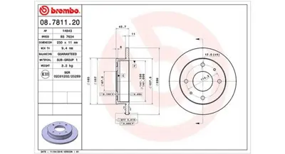 MAGNETI MARELLI 360406027000 Brembo Disk Atos Mx On 5171202110 DF4132 24011101251 DI587 H330I10 5171202110DS DDF1077 J3300515 986478727 8781120