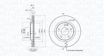 MAGNETI MARELLI 360406007001 Brembo Disk Classe A W168 On 1684210612 WN1195 DDF1173 A1684210712 600502C 562245JC 400361020 986478474 562245J562245JC 9851911