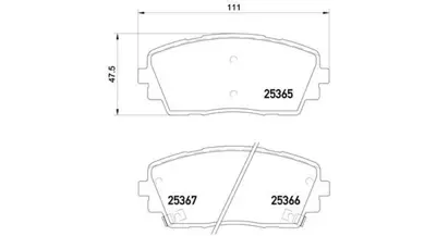 MAGNETI MARELLI 363700430053 Brembo Balata I 10 On 581011YA00 148102 2148102 573420B 6135359 J3600341 T3150 LP2296 581011YA30 581011YA40