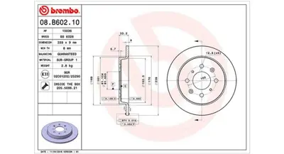 MAGNETI MARELLI 360406119100 Brembo Disk Jazz Iii 42510TF0000 5815312672 MRD2417 BG4334C RT1886GL 31155230063PD 522159 ADC0573 360406169501 RT1886GLT3