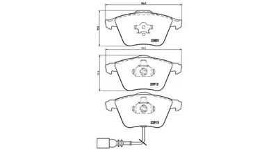 MAGNETI MARELLI 363700485079 Brembo Balata A3 8p1 On 1K0698151B BDS800P RB1653 13047072002 12271 CBP11628 BL1993A2 51845882B26 P85079 2380102