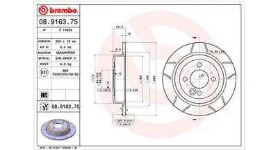 MAGNETI MARELLI 360406002805 Brembo Disk Mini R50, R53 34211503070 410271 230667 DDF1128 92107600 150340120 150340100 150340150 14823 8916375
