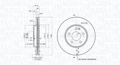 MAGNETI MARELLI 360406007501 Brembo Disk Mb A W169 On 1694210212 78RBD20117 HP58293 QD8388HC 54320 197091 6044541 DF4454 25080z 9868110