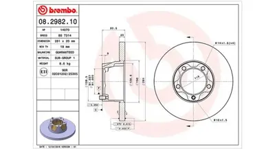 MAGNETI MARELLI 360406048000 Brembo Disk Lt 28-35 I On 281615283A 281615283B V2101P DF1523 251615283A DDF0581 BD3017 314721 6015233 78BD30171