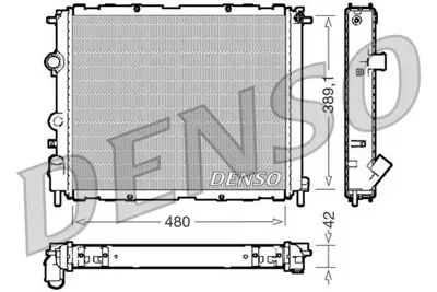 DENSO DRM23009 Engine Cooling 53209 7700836304 RTA2258 58210 56098 RT2258 232474 916101 43002231 7701352903