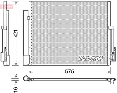 DENSO DCN20036 Condenser AC596000S 1850154 350053 814382 13331005 13436107 152045N BC723 43437O 8FC351309561