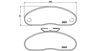 MAGNETI MARELLI 363700507001 Brembo Balata B Furgonato On 69052941 402B1145 KBP6535 MDB1279 FK1269 69026560 59002SX 69052940 5001842048 MDB1471