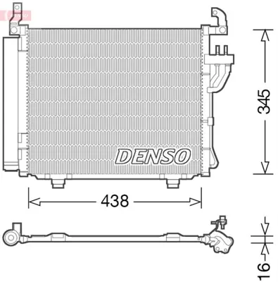 DENSO DCN41003 Condenser 667107 AC17000S 976060X200 8283033 CF20182 KTT110404 190160021 CO5605 940205 976060X010