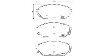 MAGNETI MARELLI 363700430071 Brembo Balata Ix55 On 581013JA50 8417D1301 SP1203 6135279 2132212 132212 ADG042121 N3600551 P30071 573394B