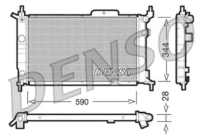 DENSO DRM20015 Engine Cooling 1300148 37002091 52455009 52459347 1072037 TSP0524003 TSP0524004 63253A DRM20015 52405096