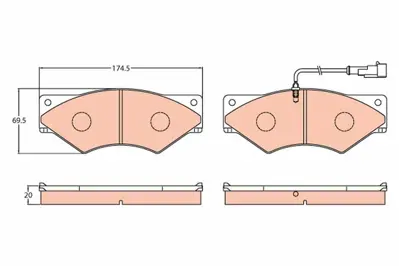 TRW GDB5063 Disk Balata On Iveco Daily Ii Platform Chassis Daily Ii Van 1906427 MDB2603 141328 1906264 290010090210 1906283 2910720005 7690 BL1763A2 986494278