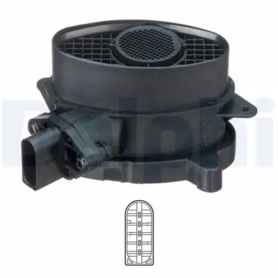 DELPHI AF10728-12B1 Debimetre Sensoru Bmw 3 Series 5 Series X5 Series 98-07 A0000941948 13627787076 MHK000230 59906461EX 940548 38702 71906461BX 6A906461CX AM27515 213719628010