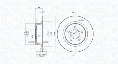 MAGNETI MARELLI 360406061601 Brembo Disk Tourneo Connect 1362867 8DD355110291 98200124901 MDC1663 24011101541PRPCSMS 24011101541SETMS BSF5367 140748 92124900 BDC5367