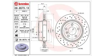 MAGNETI MARELLI 360406004502 Brembo Disk X3 E83 Arka 8DD355112241 34213332217 986479166 92141603 9957310 150343252 BBD5136 DDF1297 8DD355112251 311565