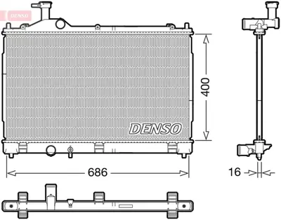 DENSO DRM45056 Engine Cooling 1350A601 1350A825 CU13470 1350A602 550054 LRC1162 107345 PL032873 32002256 550025