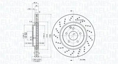 MAGNETI MARELLI 360406113001 Brembo Disk Mb C W203 On 2034211312 92119803 BD6478 2134523 DDF1582C1 400362453 24012801771SETMS BG3985 10926107 BS7864C