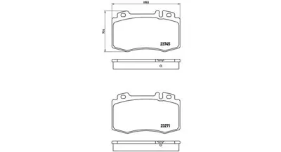 MAGNETI MARELLI 363700450053 Brembo Balata E-Class W211 On 0034205820