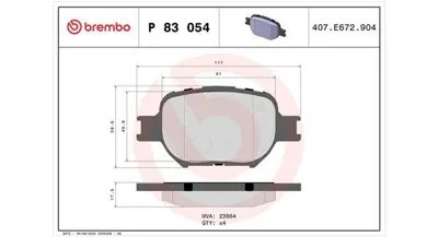 MAGNETI MARELLI 363700483054 Brembo Balata Is Iii E3 On 0446502380