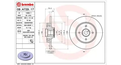 MAGNETI MARELLI 360406105700 Brembo Disk Berlingo Arka 1611840880 BBD5842S DP0601 986479025 424945 6110726 8A72917 DDF1735 BN0160 61000601