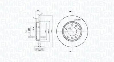 MAGNETI MARELLI 360406140001 Brembo Disk 308 Iiarka 1610761980 DDF2406C 562996JC BD1680 DF1680 DF6910 DP0620 197648 DI957069 610620