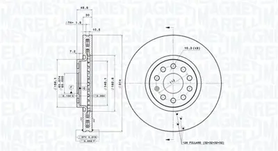 MAGNETI MARELLI 360406148501 Brembo Disk Alhambra On 1K0615301AJ 6147910 92232403 DF6695S DF1550 986479735 231258C 3147146 V1080116 8120291062